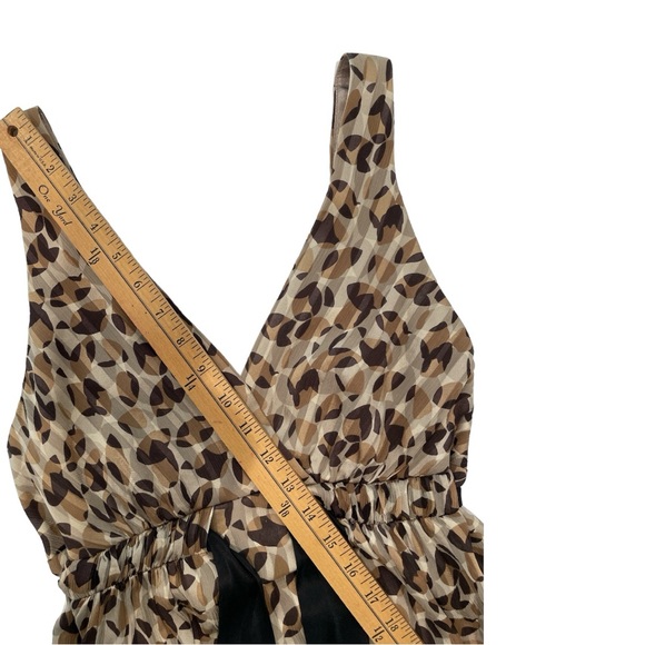 BCBG MAXAZRIA SILK COCKTAIL DRESS.EMPIRE WAIST.ABSTRACT ANIMAL PRINT.SIZE 4 - Picture 8 of 16